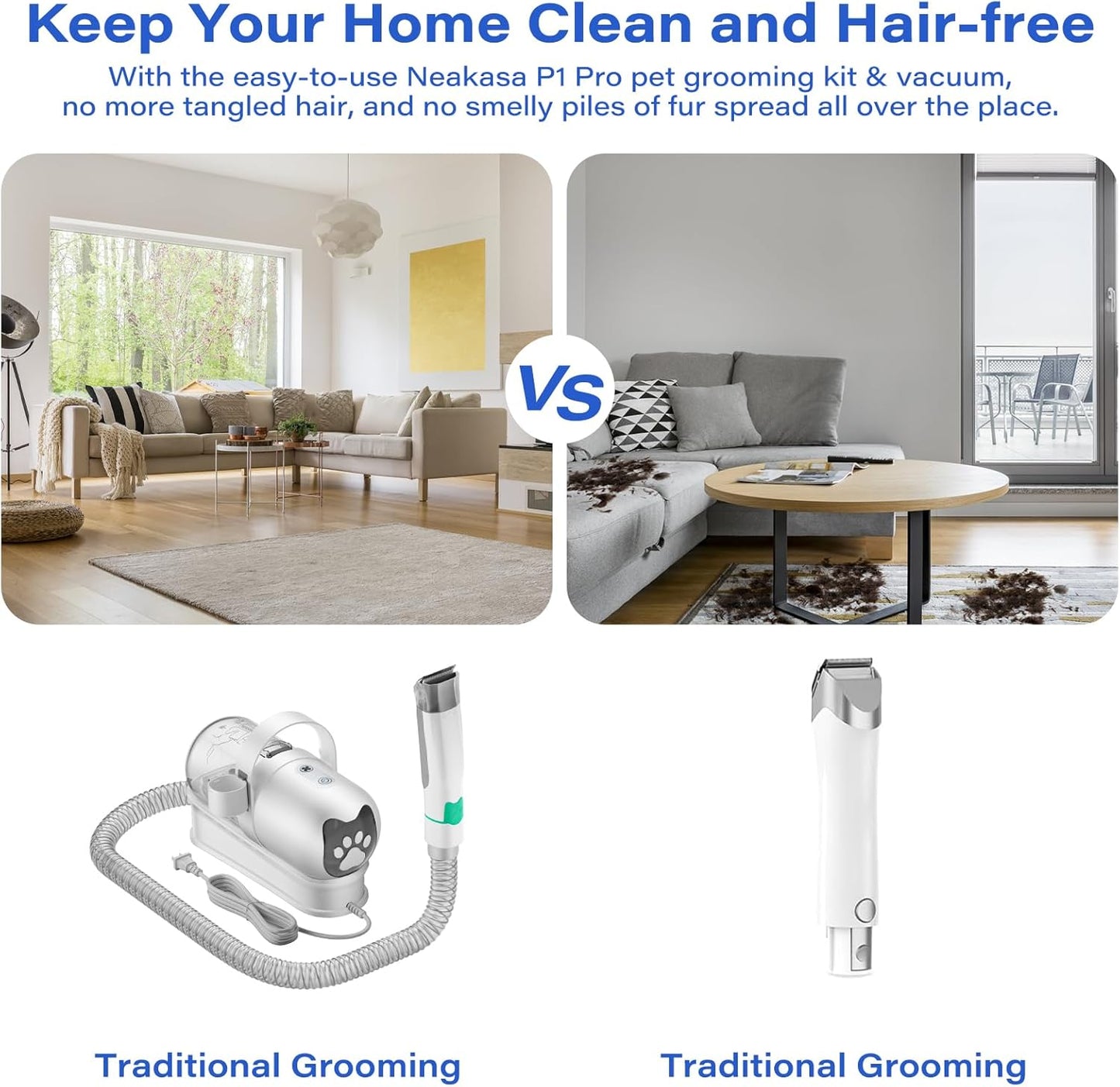 Vacuum Trimming 7-in-1 Multifunctional Pet Grooming Device