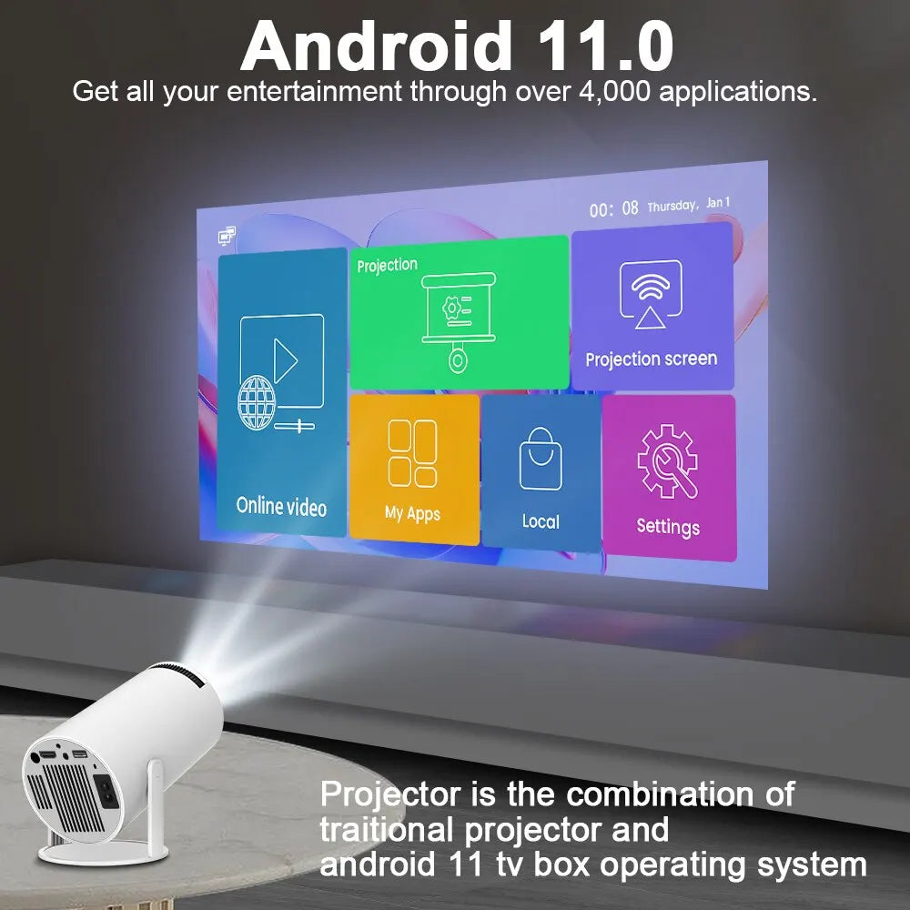 Proyectores Proyector Magcubic Hy300 4K Android 11 Dual Wifi6 200